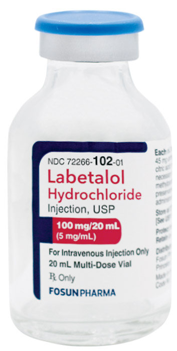 LABETALOL HYDROCHLORIDE INJECTION, USP 100mg/20mL (5mg/mL) VIAL
