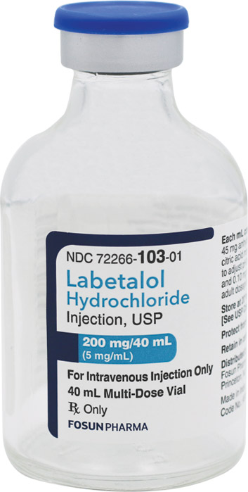 NDC Package 72266-103-01 Labetalol Hydrochloride Injection Intravenous